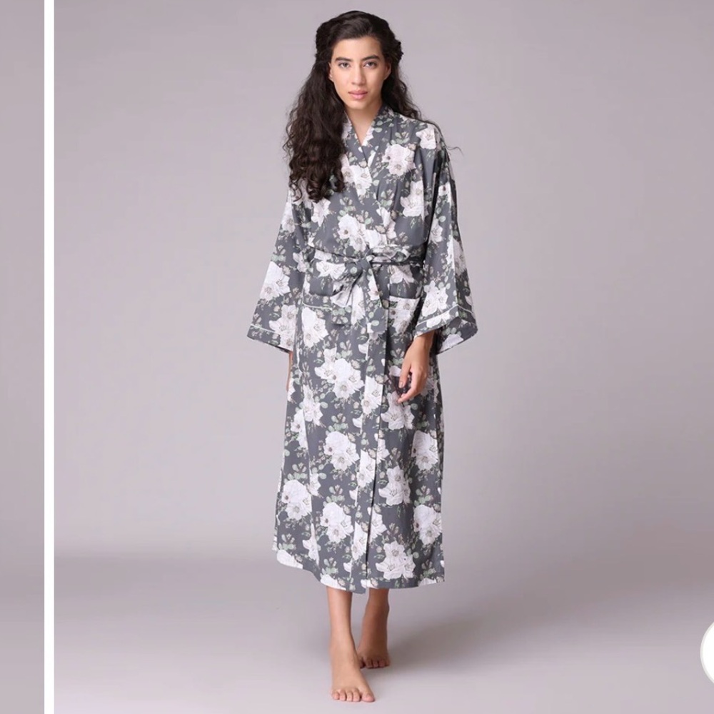Mahogany NEW Juliana Robe 100% Cotton Small